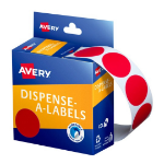 Avery 937243 self-adhesive label Round Removable Red 500 pc(s)