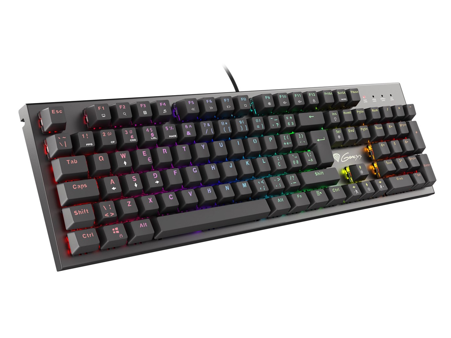 GNS GENESIS THOR 300 keyboard Gaming USB QWERTY Portuguese Black