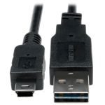 Tripp Lite UR030-06N Universal Reversible USB 2.0 Cable (Reversible A to 5Pin Mini B M/M), 6-in. (15.24 cm)