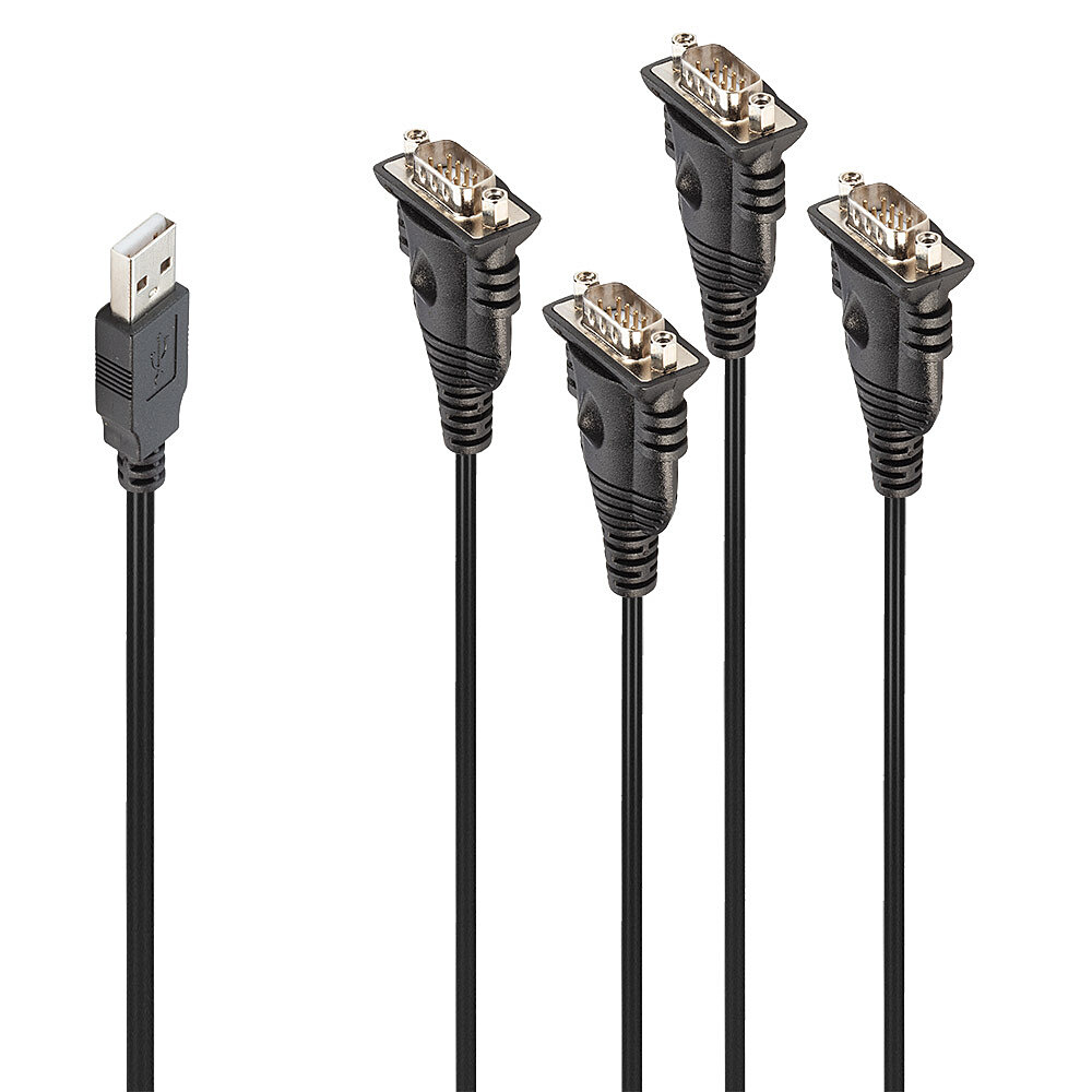 Image of Lindy USB to 4 Port Serial Converter