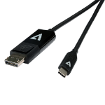 V7 V7UCDP-1M cable gender changer USB Type - C 3.2 Gen 1 DisplayPort Black