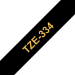 Brother TZE-334 etiquetadora Dourado sobre preto