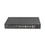 Lanberg RSFE-16P-2C-250 network switch Unmanaged Gigabit Ethernet (10/100/1000) Power over Ethernet (PoE) 1U Black