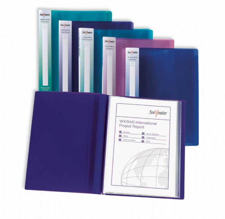 Snopake Electra Display Book 24 Pocket A4 Assorted (Pack of 10) 12219