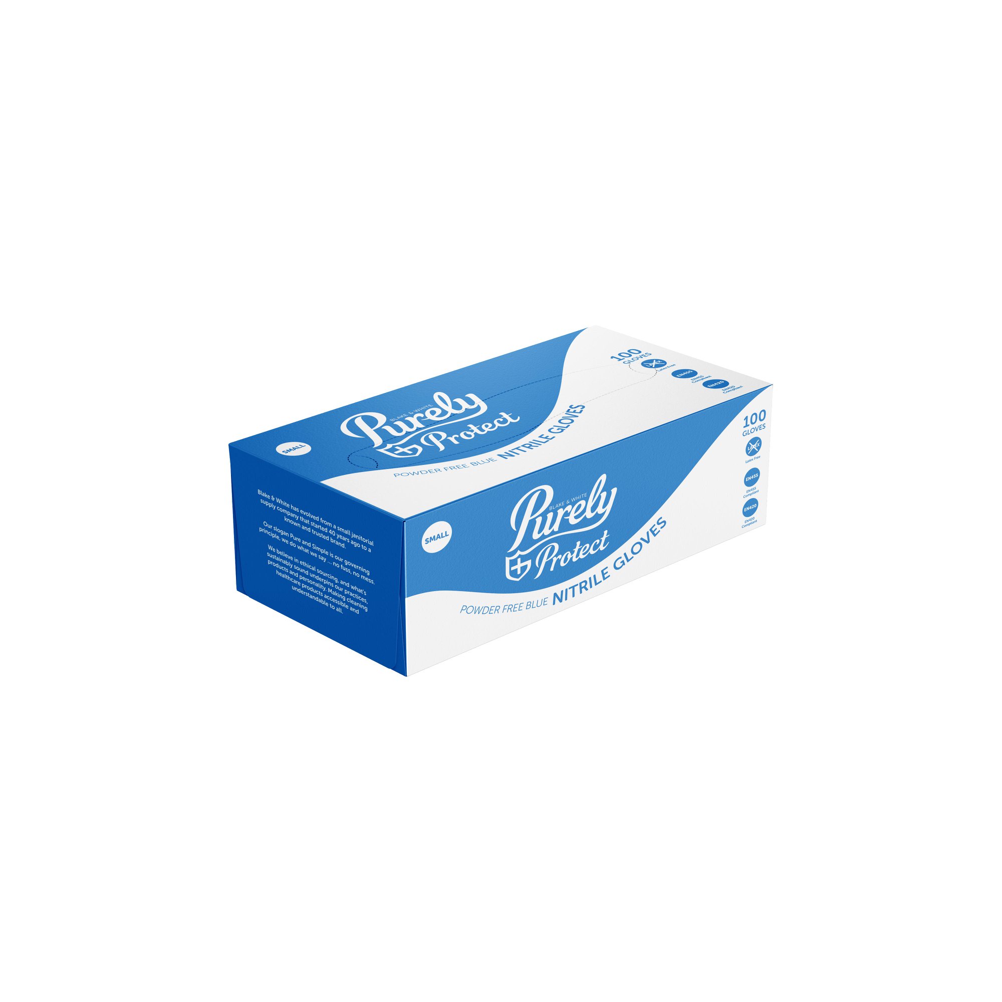 UNBRANDED Nitrile Powder Free Gloves (Blue) Pk of 200 Small