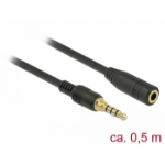 DeLOCK 85627 audio kabel 0,5 m 3.5mm Zwart