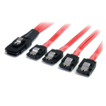 StarTech.com SAS8087S450 Serial Attached SCSI (SAS) cable 1.97" (0.0500 m) Black, Red