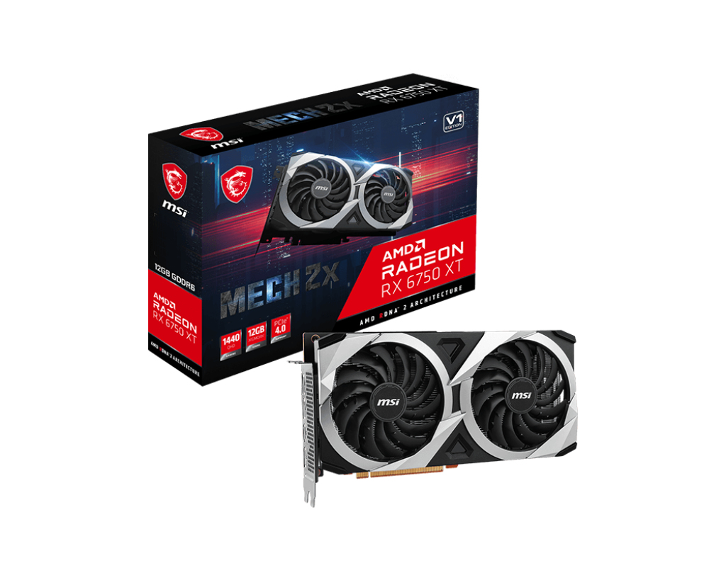 Image of MSI RX 6750 XT MECH 2X 12G V1 AMD Radeon RX 6750 XT 12 GB GDDR6
