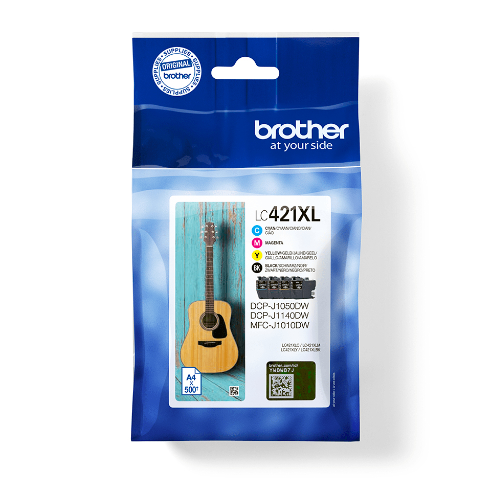 Image of Brother LC-421XLVAL Ink cartridge multi pack Bk,C,M,Y, 4x500 pages...