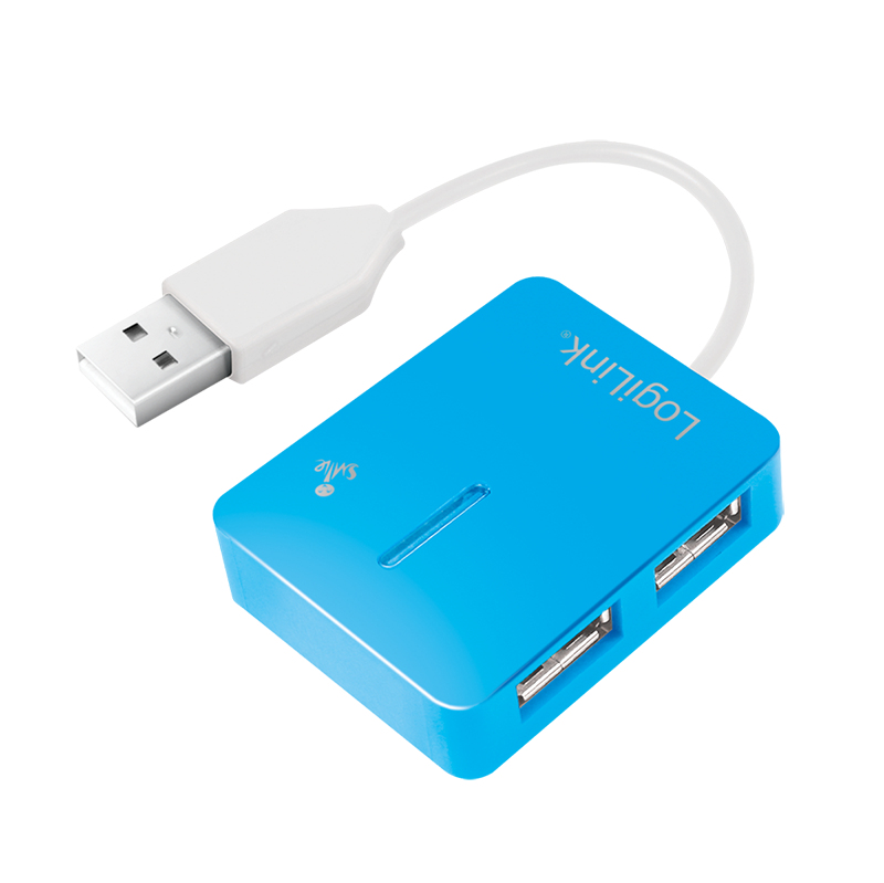 LogiLink UA0136 interface hub USB 2.0 Type-A 480 Mbit/s Blue