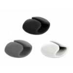 DeLOCK 18302 cable organizer Desk Cable holder Black, Grey, White 6 pc(s)