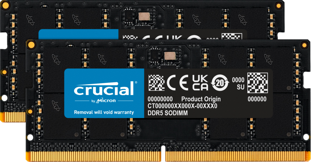 Image of Crucial CT2K32G48C40S5 memory module 64 GB 2 x 32 GB DDR5 4800 MHz