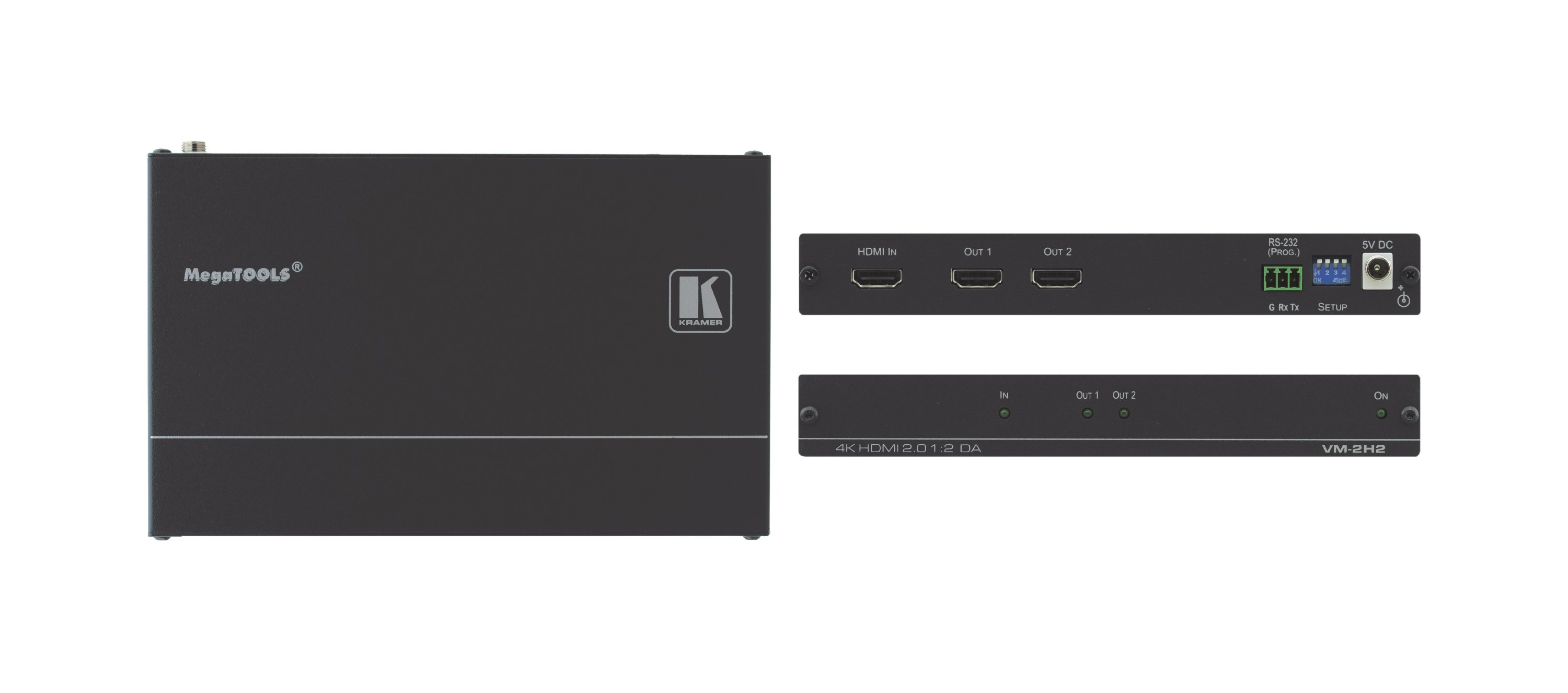 Image of Kramer Electronics VM-2H2 video line amplifier Black