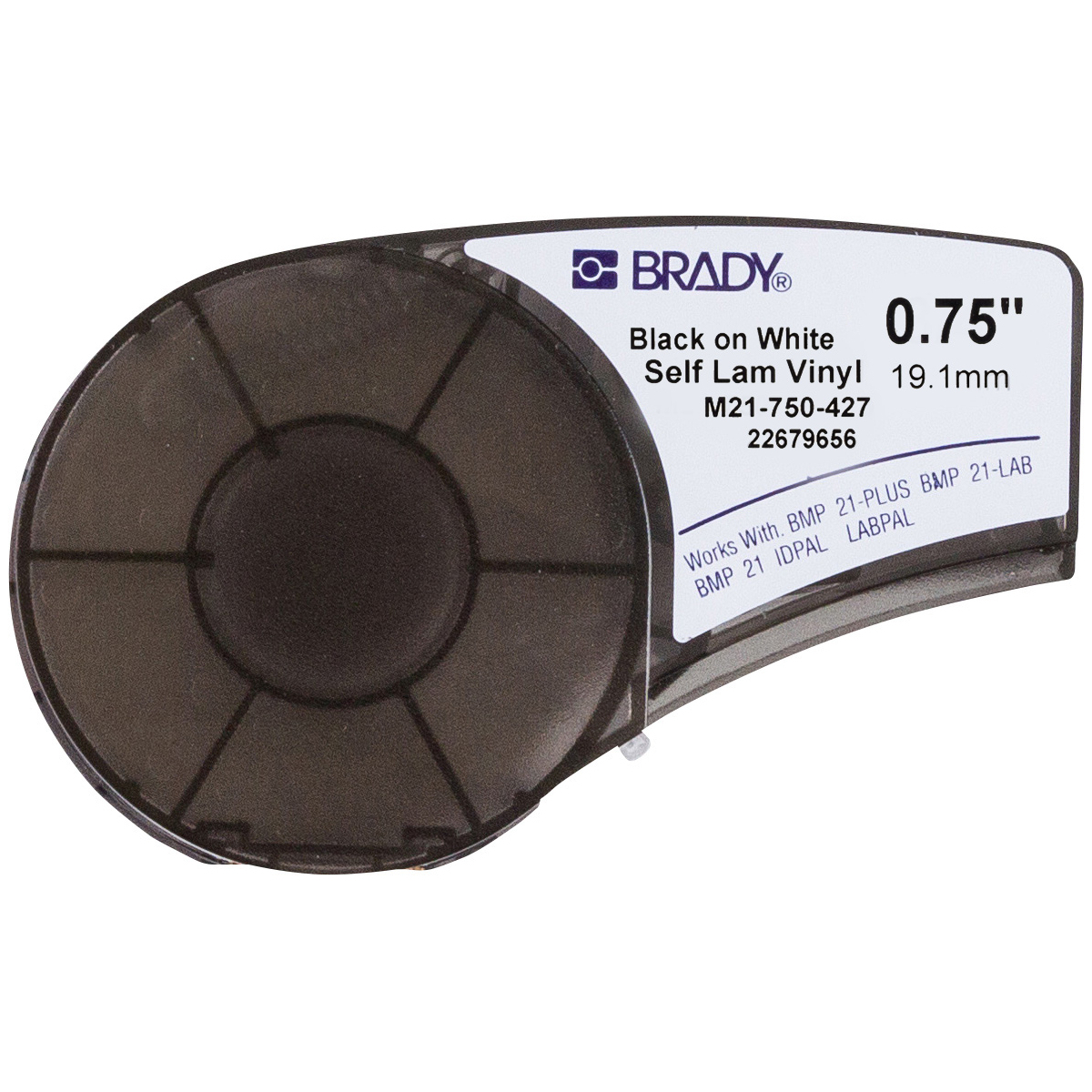 Image of Brady M21-750-427 printer label Translucent, White Self-adhesive...