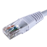 Cablenet 20m Cat5e RJ45 White U/UTP PVC 24AWG Flush Moulded Booted Patch Lead