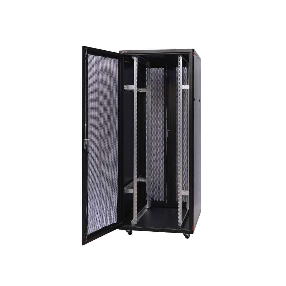 Videk 24u 600w x 1000d Server Cabinet with Mesh Front Door & Mesh Rear Wardrobe Doors