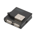 Digitus DA-70217 interface hub 480 Mbit/s Zwart