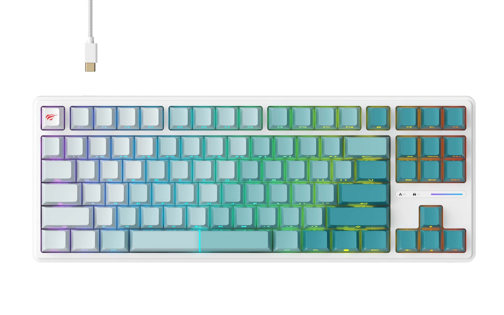 HAV it KB901L - gaming keyboard (white and green)