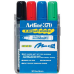 ARTLINE 370 FLIPCHART MARKER 2MM BULLET WALLET 4 ASSORTED