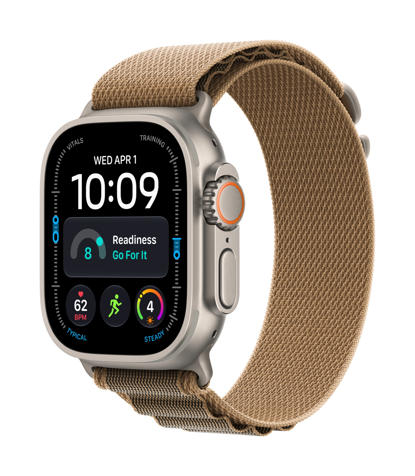 Apple Watch Ultra 4 GPS + Cellular 49mm Natural Titanium Case with ...