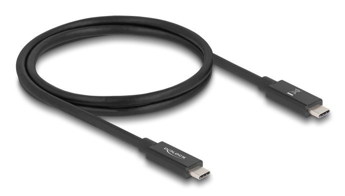 EU Product - USB-C to USB-C Cable 240W PD, 80 Gbps, 16K @ 60Hz, 1m - Black thumbnail
