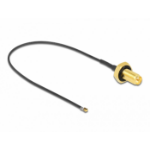 DeLOCK 12657 coaxial cable 0.2 m RP-SMA MHF 4L LK Black