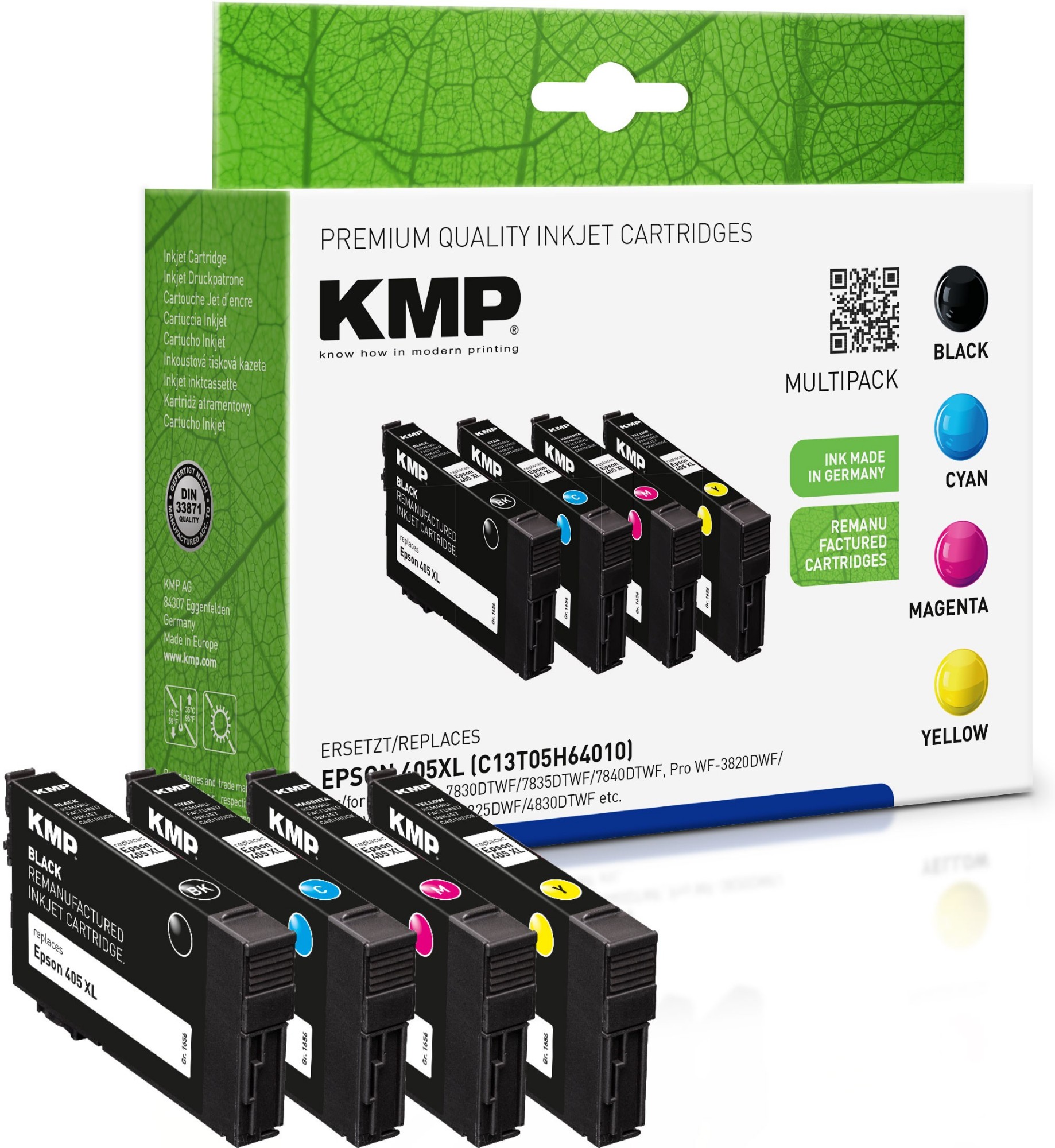 KMP 1656,4005 ink cartridge 4 pc(s) Compatible Black, Cyan, Magenta, Yellow