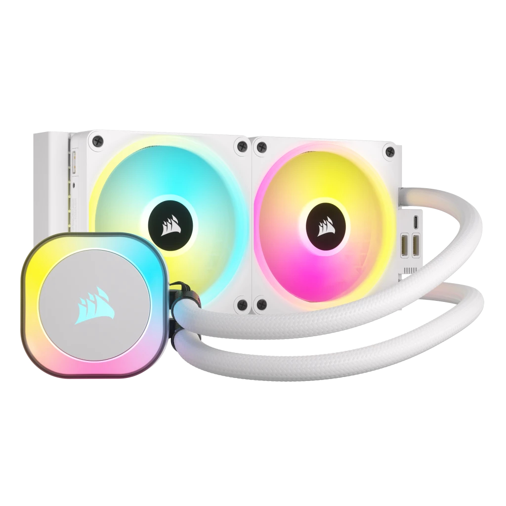 Image of Corsair H100I Processor Hybrid cooler 12 cm White