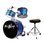 PDT Music Alley 3 Piece Jr Drum Kit Blue
