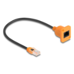 DeLOCK 90803 netwerkkabel Zwart, Oranje 0,3 m Cat5e U/UTP (UTP)