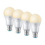 4lite WiZ Connected A60 Warm White WiFi LED Smart Bulb - B22 Bayonet Cap - Pack of 4