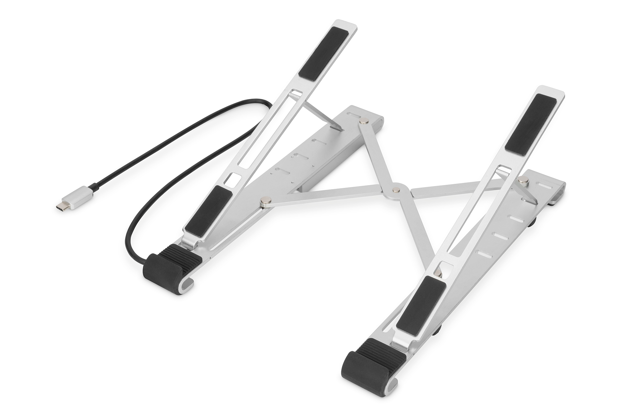Image of Digitus Variable Notebook Stand with integrated USB-C Hub, 5 Port
