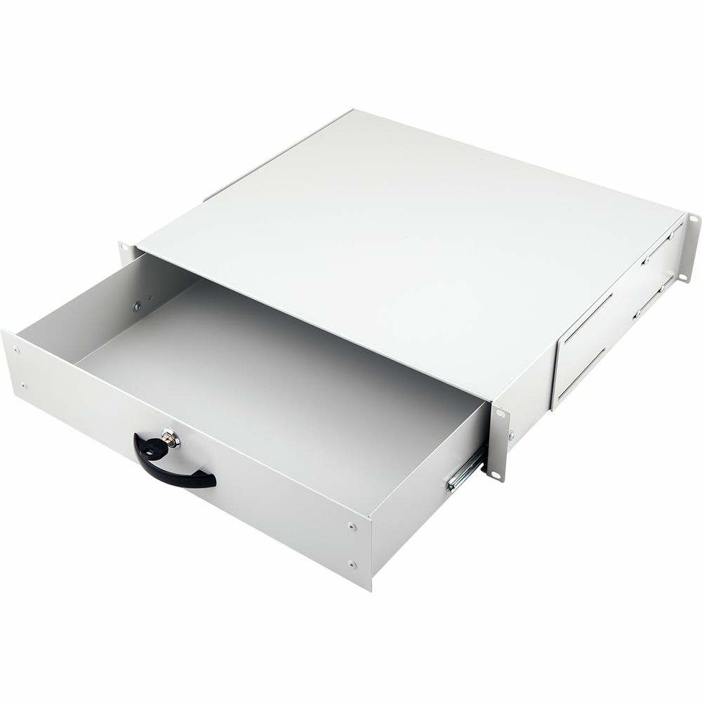 Equip Lockable Drawer 19', 2U, RAL7035 Grey