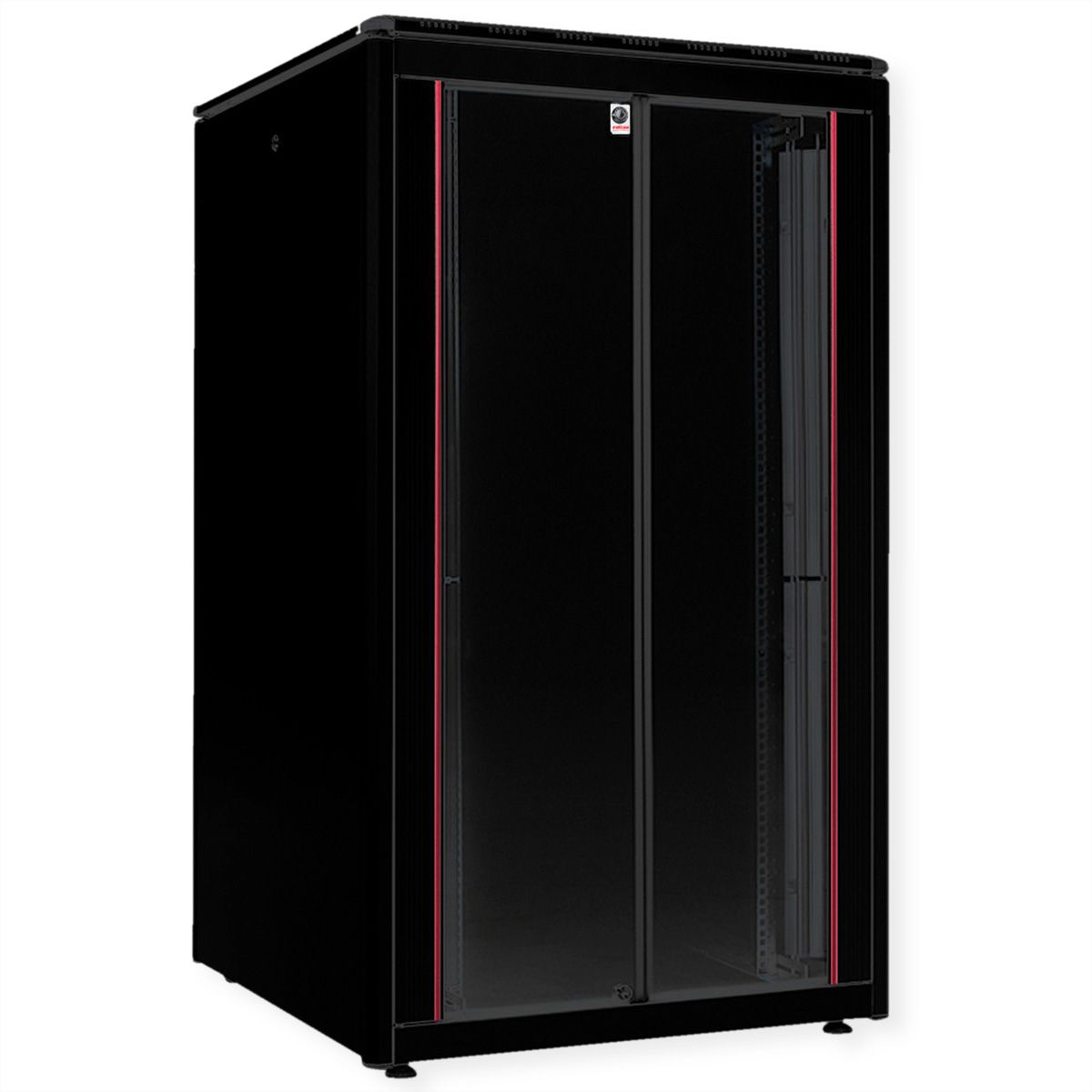 ROLINE 19-inch network cabinet Pro 26 U. 800x800 WxD Glass door black