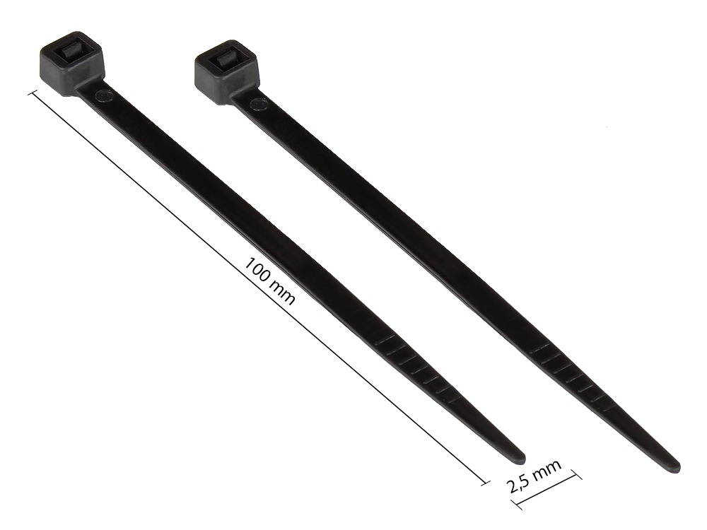 Alcasa KAB-10S25 cable tie Parallel entry cable tie Nylon Black 100 pc(s)