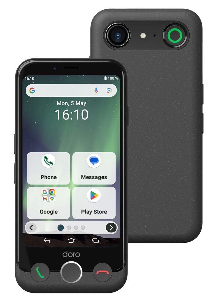 Doro Aurora A10 11.4 cm (4.5") Dual SIM Android 14 4G USB Type-C 4 GB 64 GB 3000 mAh Graphite