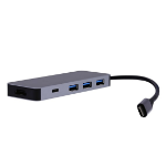 T'nB HUBALU6 laptop dock & poortreplicator USB 3.2 Gen 1 (3.1 Gen 1) Type-C Grijs