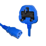 FDL 2M 13A UK MAINS PLUG TO IEC C13 SOCKET - 1.0mm / 10A / BLUE