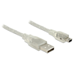 DeLOCK 83908 USB-kabel USB 2.0 3 m USB A Mini-USB B Transparant