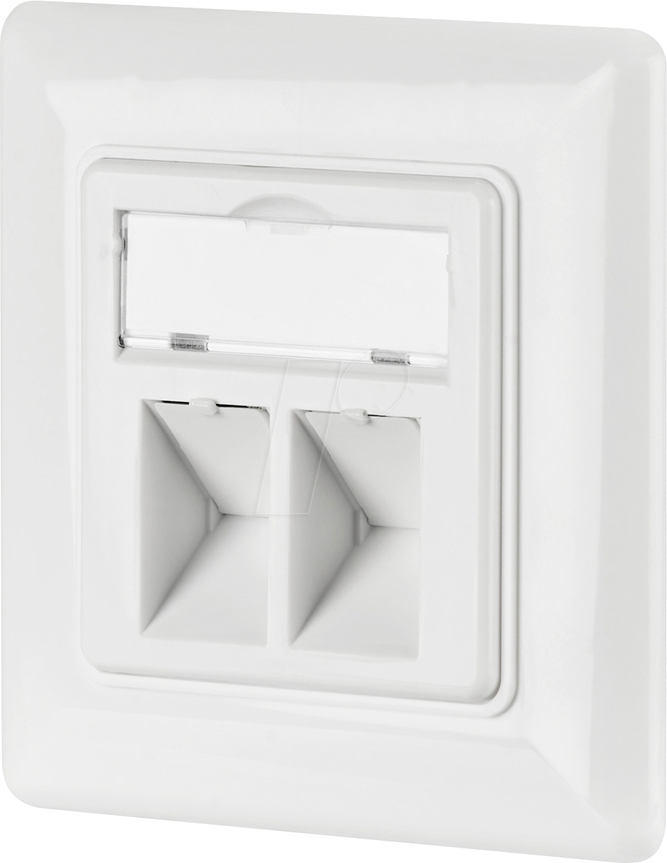 EU Product - Netzwerkdose 2-fach f�r Keystones, Weiss, RAL 9003 thumbnail