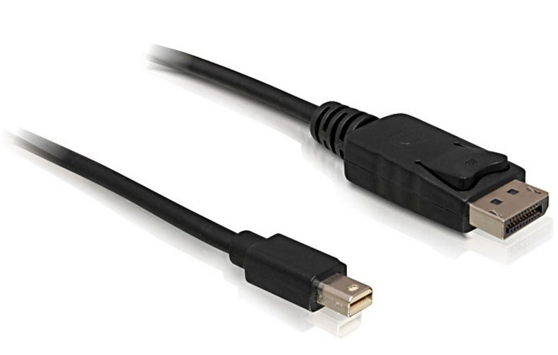 Photos - Cable (video, audio, USB) Delock mini DP/DP 1.2 2 m Mini DisplayPort DisplayPort Black 82438 