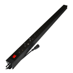 Videk PDU Vertical 15 x UK Mains Sockets L/Angled to C14 Plug 3Mtr