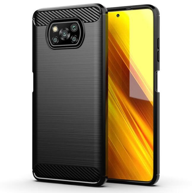 JLC Xiaomi Poco X3 NFC/PocoX3 Pro Brushed Silicone - Black mobile phone case 17 cm (6.7") Cover