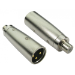 Cables Direct 3XLR-MFRCA cable gender changer RCA XLR Metallic