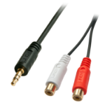 Lindy 0.25m AV Adapter Cable - 3.5mm Male to 2 x RCA Female