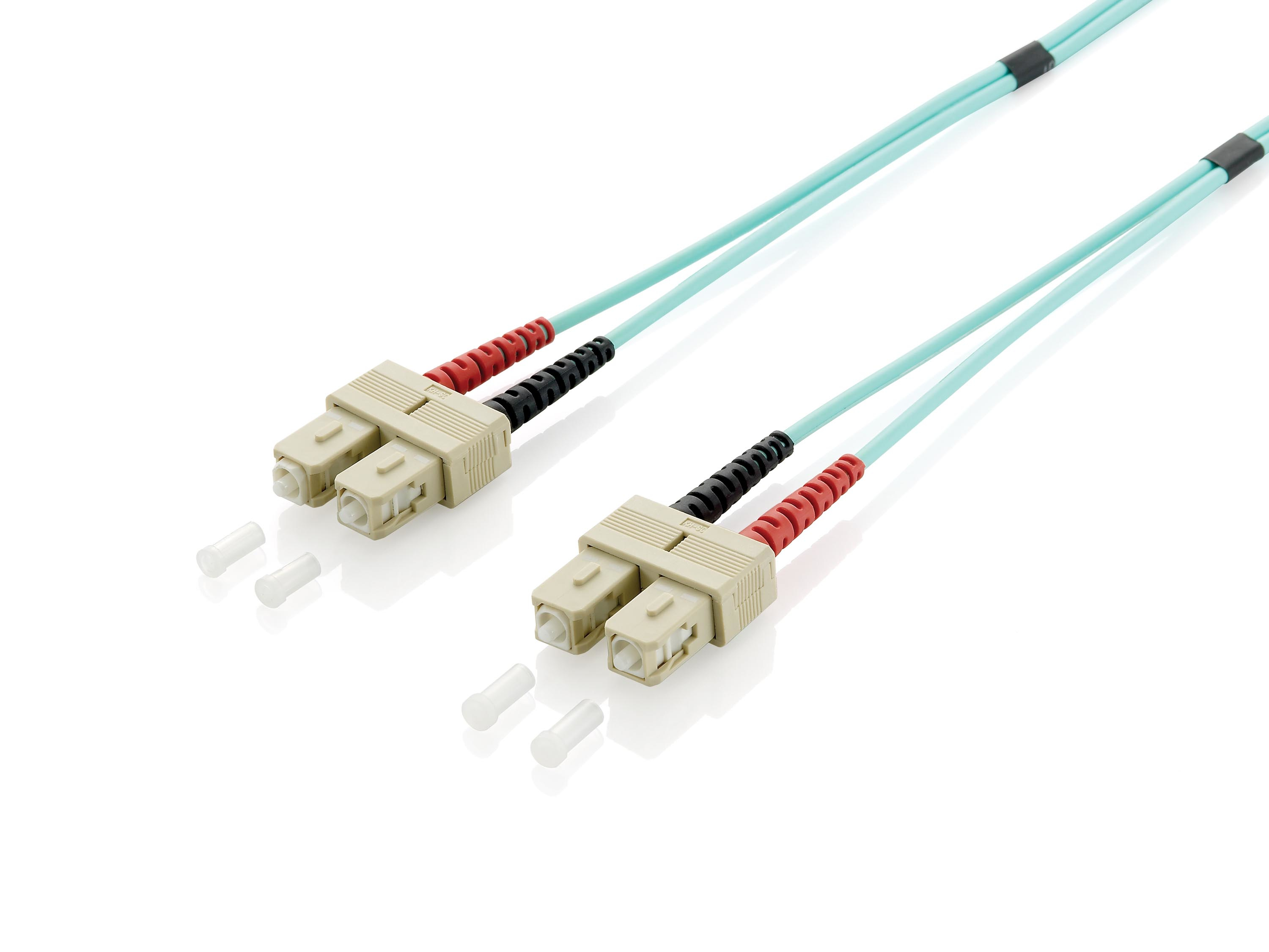 Image of Equip SC/SC Fiber Optic Patch Cable, OM3, 30m