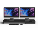 POUT All-in-one wireless charging & hub station for dual monitors EYES 9 Black colour