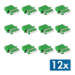 LogiLink Fiber Adapter LC Quad, 12 pieces, with flange, green