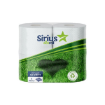 SIRIUS 2 ply white Sirius brand 320 sheet toilet rolls packed 9x4  72 cases per pallet