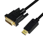 LogiLink CV0131 video cable adapter 2 m DisplayPort DVI Black